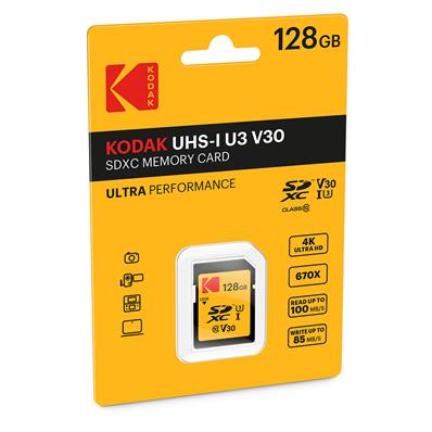 Carte SD KODAK 128GB UHS 1 U3 Class 30 TETENAL